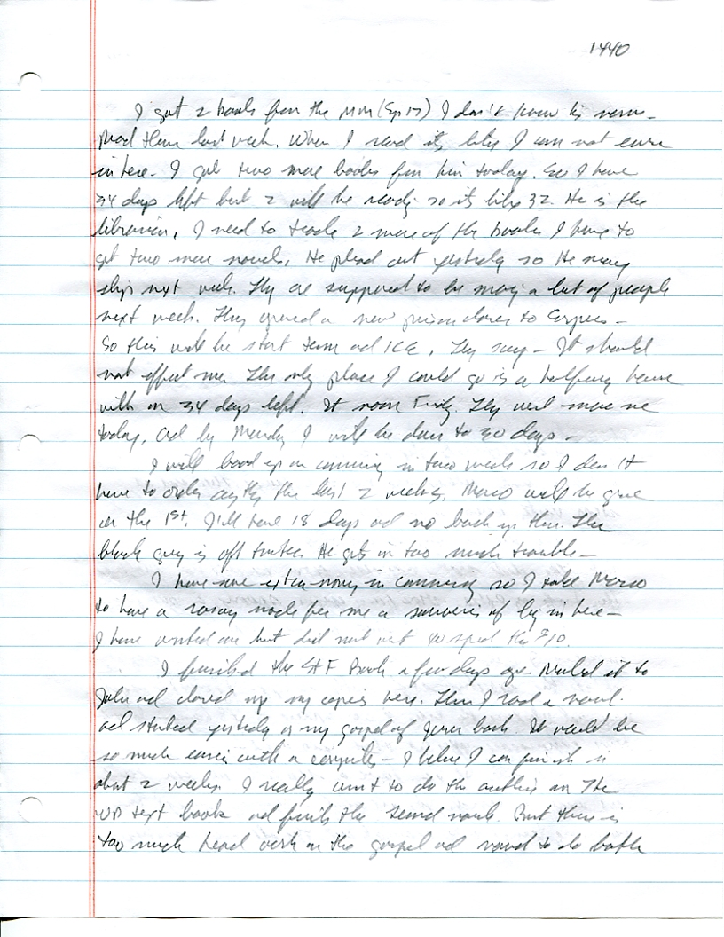 Dr John WorldPeace 2008 Prison Journal